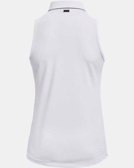 Damen UA Zinger Poloshirt, ärmellos, White, pdpMainDesktop image number 5